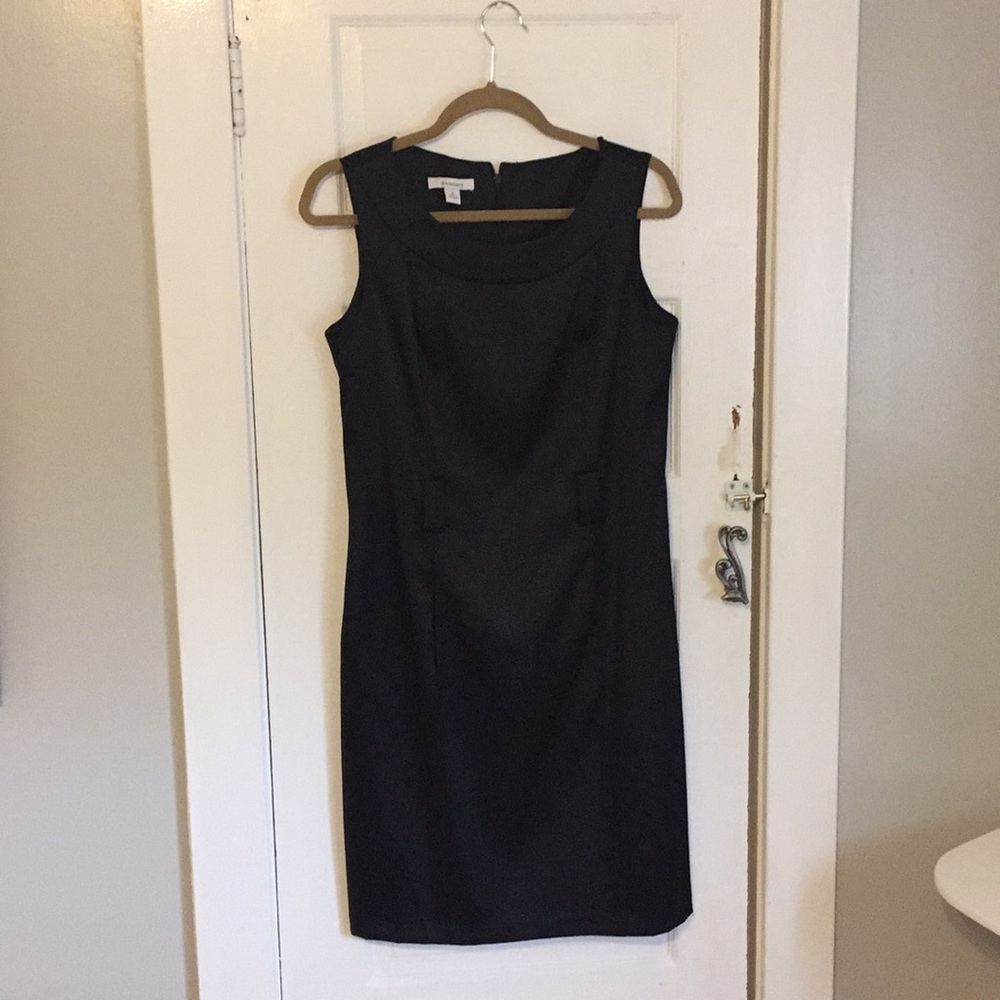 Black satin dress knee length